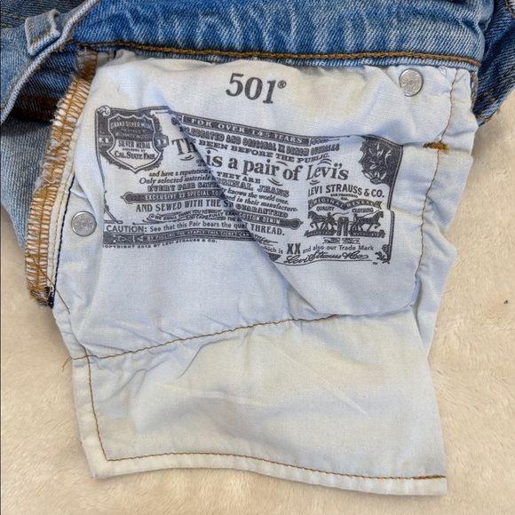 Levi's 501 Classic Blue Jean Shorts W27 - Picture 6 of 7